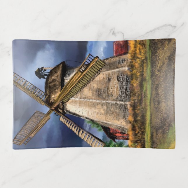 Netherlands Windmill Trinket Tray (Front)