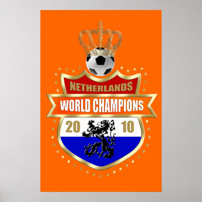 Netherlands World Champions 2010 badge Print