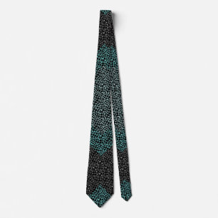 Nets pattern 2 tones.b Black BG Neck Tie