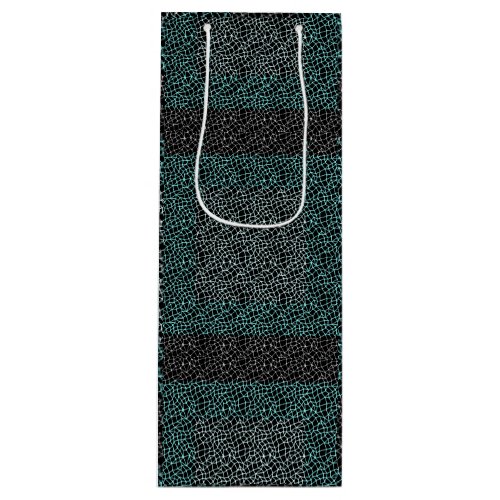 Nets pattern 2 tonesb Black BG Wine Gift Bag