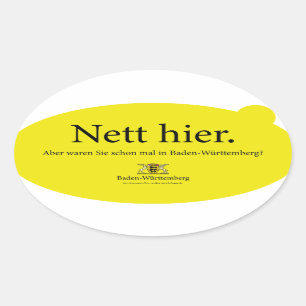 nett hier oval sticker