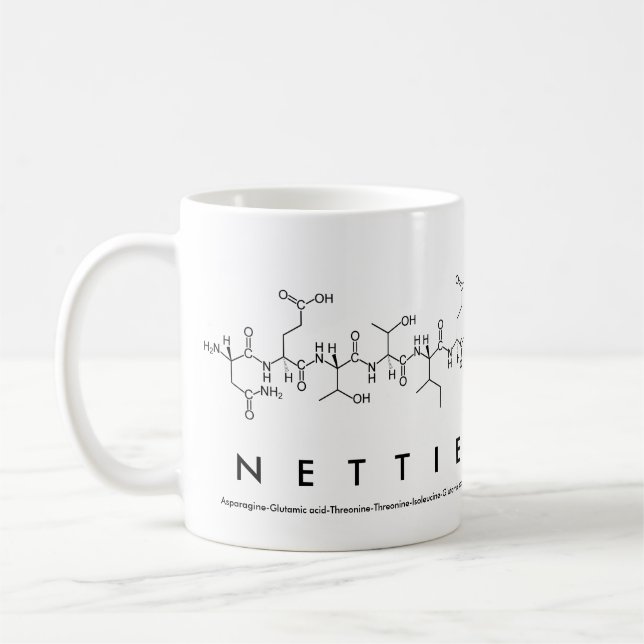Nettie peptide name mug (Left)