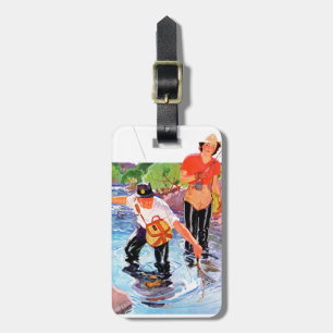 Netting A Fish by R.J. Cavaliere Luggage Tag