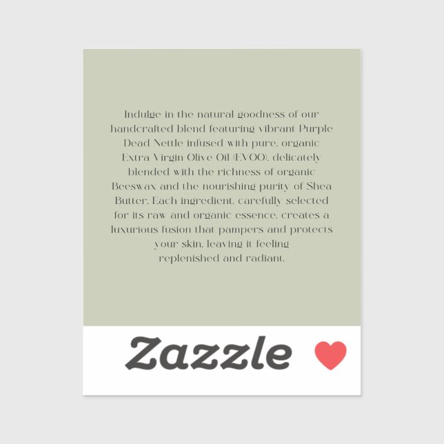 Nettle & Stone Stickers - Backside (Sheet)