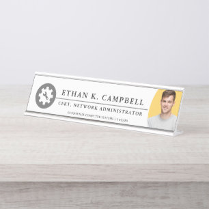 Network Administrator Industry symbol + Logo Desk Name Plate