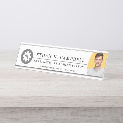 Network Administrator | Industry symbol + Logo Desk Name Plate