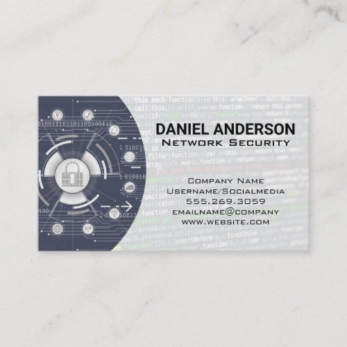 Network Communications  Coder  Cyber Security Business Card