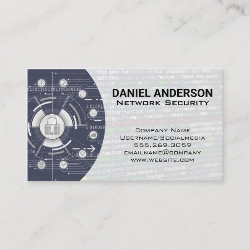 Customizable Network Communications | Coder | Cyber Security Business Card