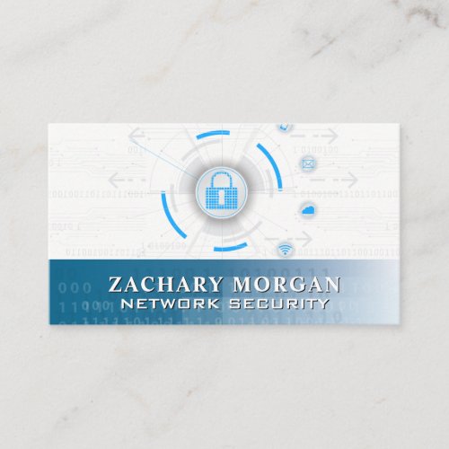 Network Database Security Logo Business Card