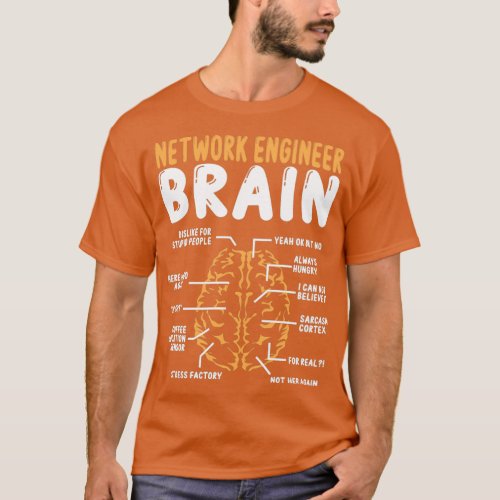 Network Engineer Brain Server Network Engineering T_Shirt