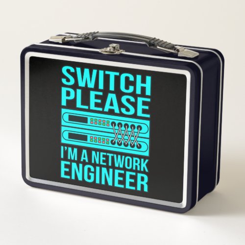 Network Engineer Computer IT Tech Programmer Geek Metal Lunch Box