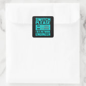 Network Engineer Computer IT Tech Programmer Geek Square Sticker | Zazzle