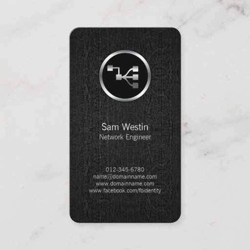Customizable Network Engineer Network Points Icon Business Card