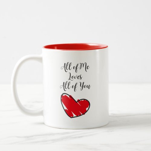 Network Heart and for Quote Valentines Day Two_Tone Coffee Mug