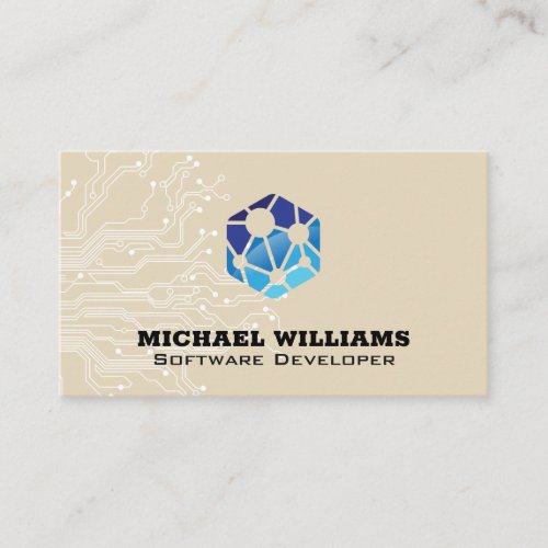 Network Logo  Circuitry  Tech Engineer Business Card