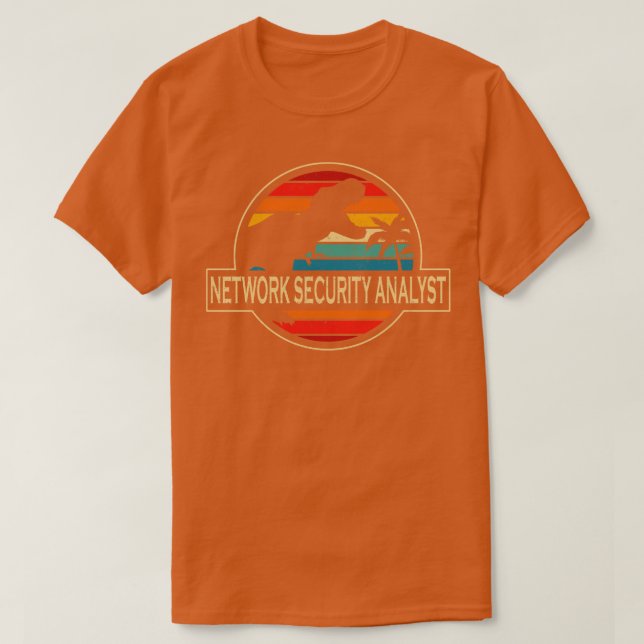 Network Security Analyst Dinosaur T-Shirt (Design Front)