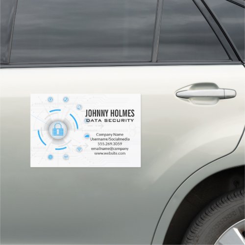 Network Security  Cyber Protection Car Magnet