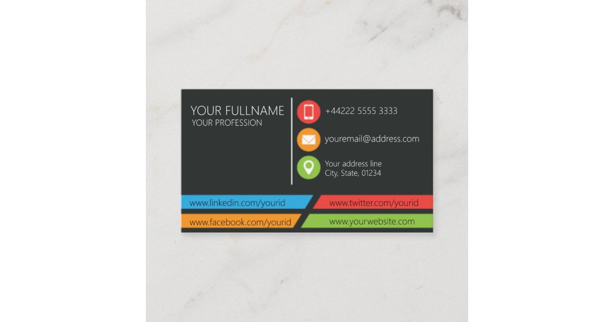 Networking business card. business card