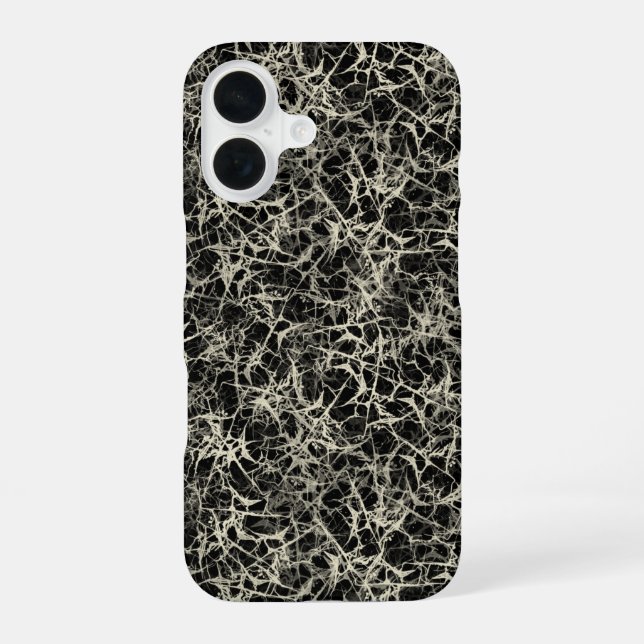 Networking Neurons on Black - seamless pattern. Iphone Case (Back)