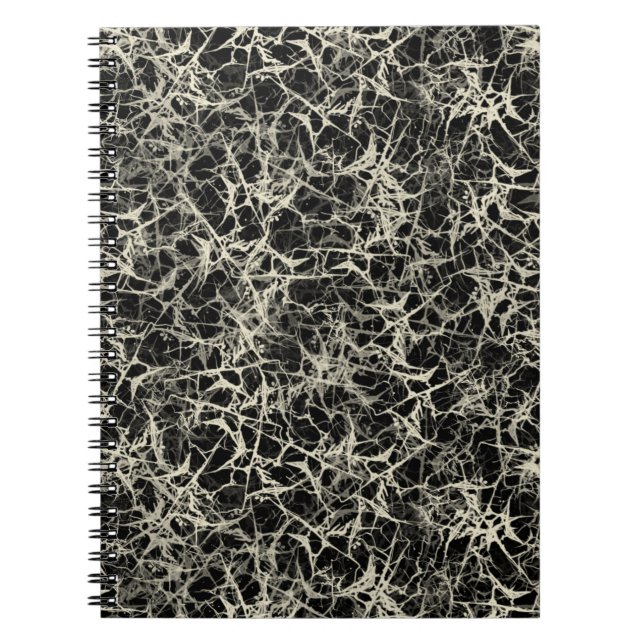 Networking Neurons on Black - seamless pattern. Notebook (Front)