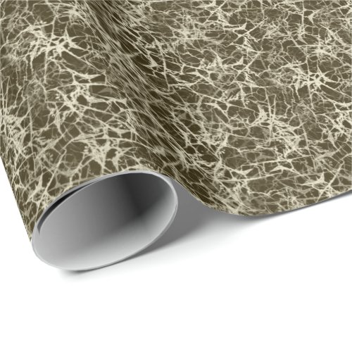 Networking Neurons on Brown _ seamless pattern   Wrapping Paper