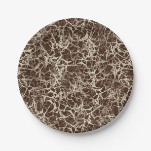 Networking Neurons on Red - seamless pattern.    Paper Plates