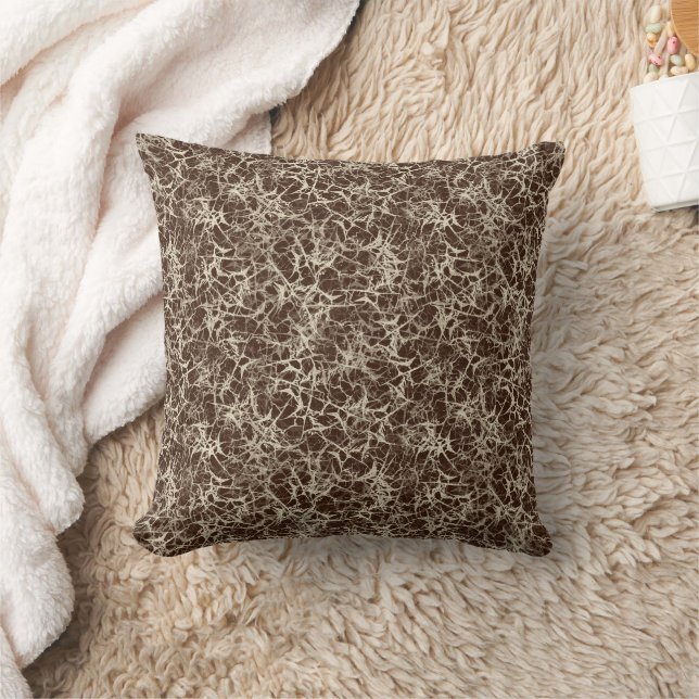 Networking Neurons on Red - seamless pattern.  Throw Pillow (Blanket)