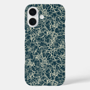 Networking Neurons on Teal - seamless pattern. iPhone 16 Case