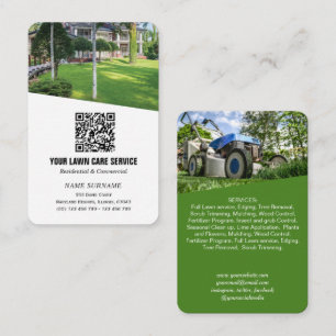 Networking QR code Lawncare vertical  Business Card