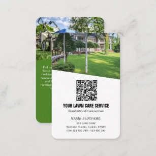 Networking QR code Lawncare vertical  Business Card