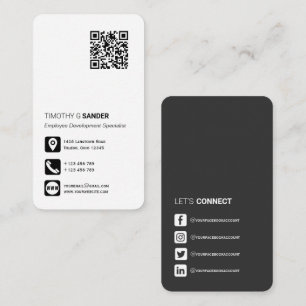 Networking QR code professional social media icon  Business Card