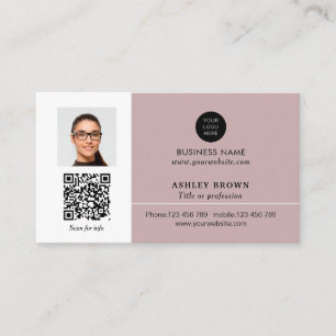 Networking real estate QR code professional photo Business Card