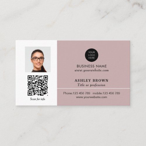Networking real estate QR code professional photo  Business Card