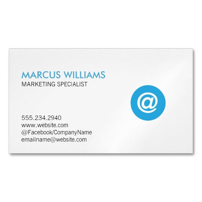 Networking Specialist Email Icon Business Card Magnet (Front)