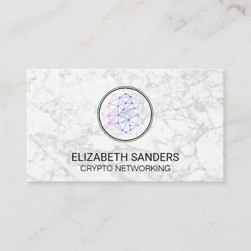 Networking Technology  Marble Background Business Card