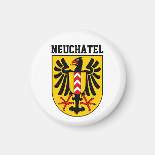 Neuchâtel coat of arms, Switzerland Keychain Magnet