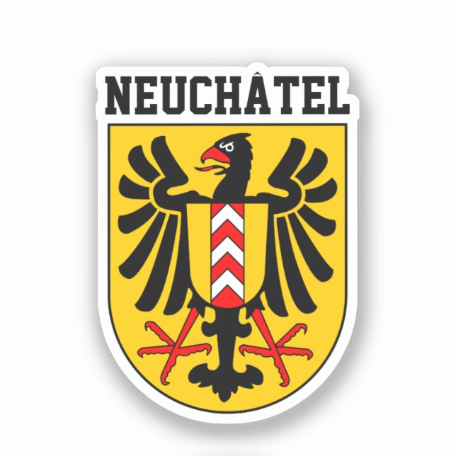 Neuchâtel coat of arms, Switzerland  Sticker (Front)