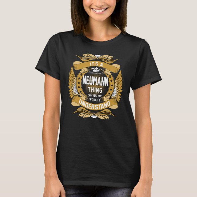 NEUMANN Name, NEUMANN family name crest T-Shirt (Front)