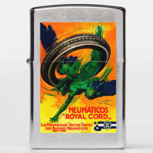 Neumaticos Royal Cord Vintage PosterEurope Zippo Lighter