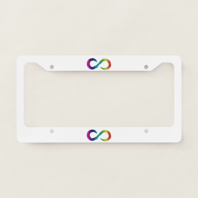Neuodiversity License Plate Frame (Front)