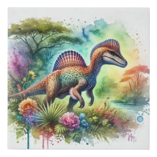 Neuquensaurus painting 200624AREF105 _ Watercolor Faux Canvas Print