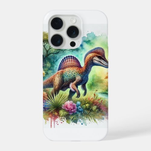 Neuquensaurus painting 200624AREF105 _ Watercolor iPhone 15 Pro Case