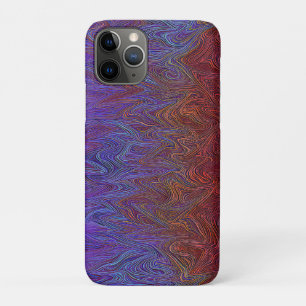 "Neural Firestorm" Abstract” Red Blue iPhone 11 Pro Case