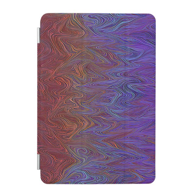 "Neural Firestorm" Abstract” Red Blue iPad Mini Cover (Front)