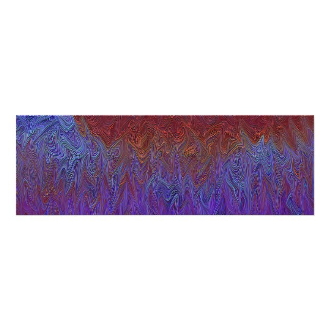 "Neural Firestorm" Abstract” Red Blue Photo Print (Front)