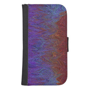 "Neural Firestorm" Abstract” Red Blue Galaxy S4 Wallet Case