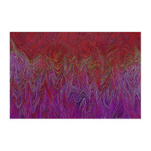 "Neural Firestorm" Abstract” Red Purple Acrylic Print