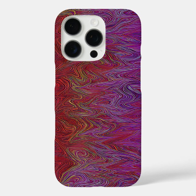 "Neural Firestorm" Abstract” Red Purple Case-Mate iPhone Case (Back)