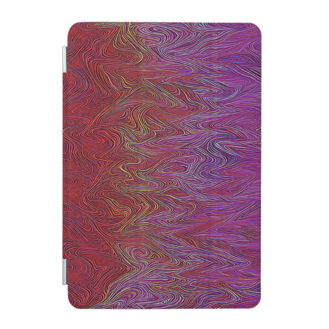 "Neural Firestorm" Abstract” Red Purple iPad Mini Cover (Front)
