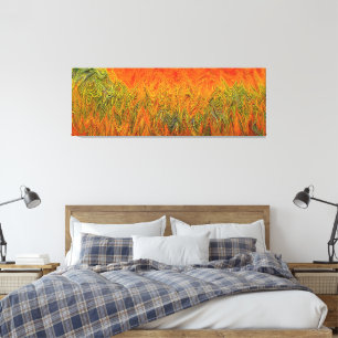 "Neural Firestorm" Abstract Yellow Orange Canvas Print
